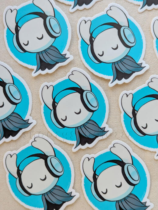 Hollow Knight Team Cherry Silksong Glossy Vinyl Sticker Hollow Knight Team Cherry Glossy Vinyl Sticker